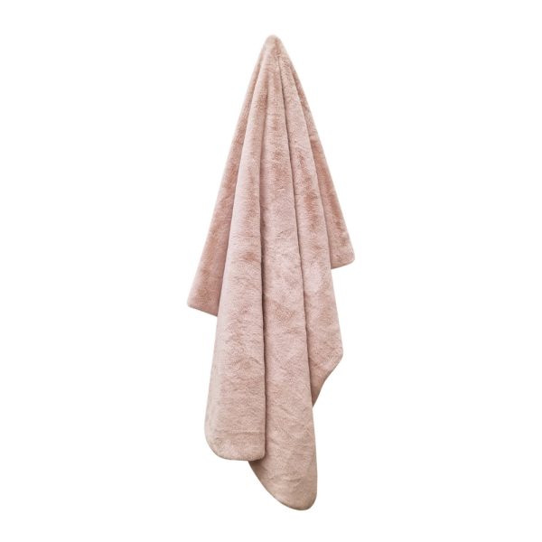 Holly Faux Fur Throw Rose