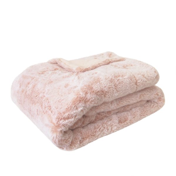 Holly Faux Fur Throw Rose