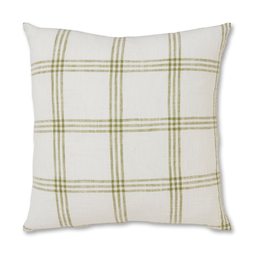 Marsh Green Woven Check Cushion – Village Home & Living