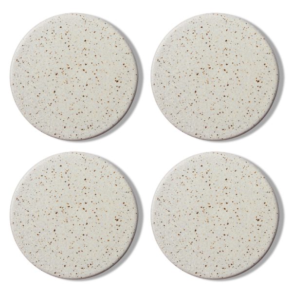 CERAMIC SPECKLE COASTER SET 4