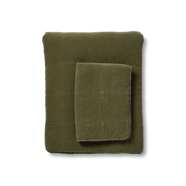 Bailey Olive Stonewash Coverlet Set