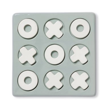 CERAMIC BLUE/WHITE TIC TAC TOE