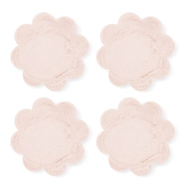 ARIES PINK SCALLOP COASTER SET 4