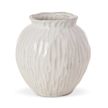 JARAH TEXTURED WHITE VASE