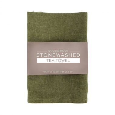 Stonewashed Tea Towel-Olive