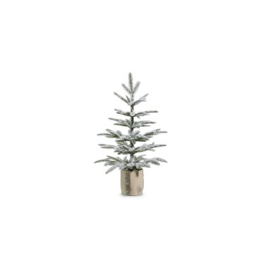 Potted Flocked Spruce Tree 61cm