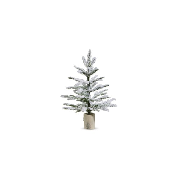 Potted Flocked Spruce Tree 51cm