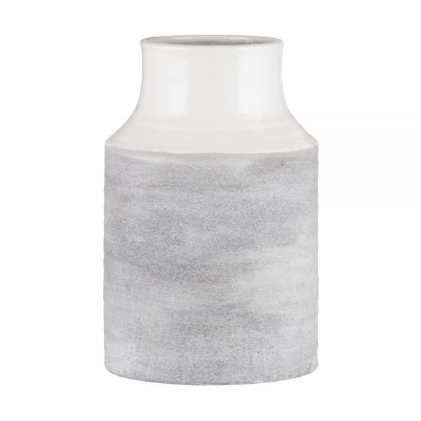 Ryder Vase White/Grey