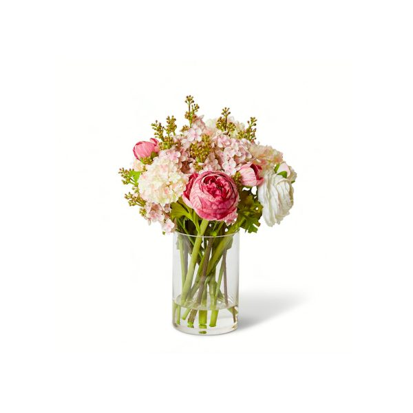 Spring Garden Mix-Cylinder Vase Pink Mix