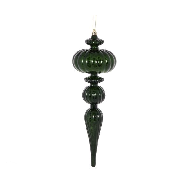 DARK GREEN MERCURY FINIAL