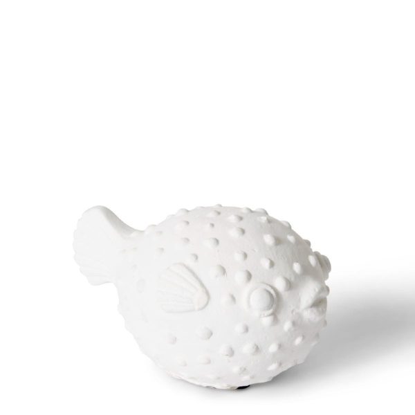 Blow Fish Sculpture White