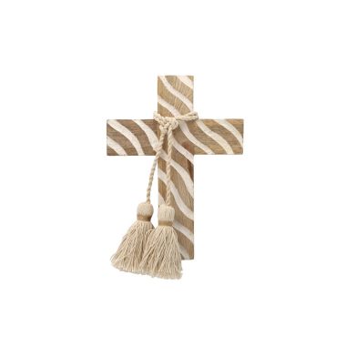 Koby Wood Cross 15x20cm White Wash