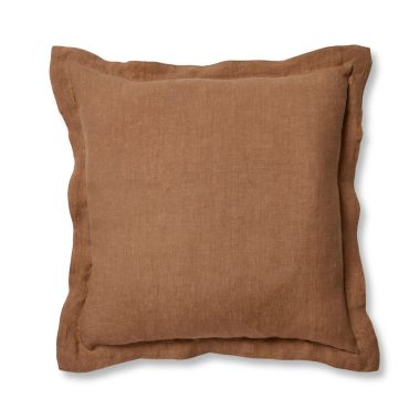 RILEY COFFEE LINEN CUSHION 55cm