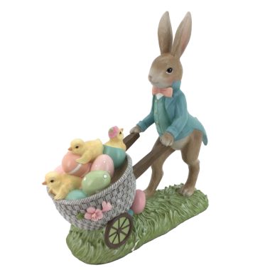 Mr Rabbit Pushing Cart