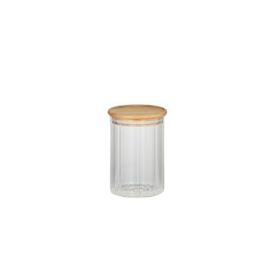 Eleanor Glass/Wood Canister 9.5x13.5cm