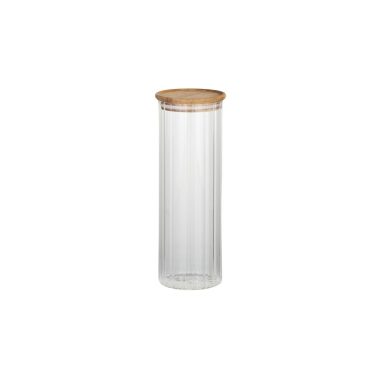 Eleanor Glass/Wood Canister 9.5x26.5cm