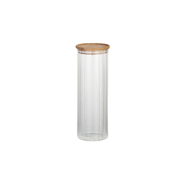 Eleanor Glass/Wood Canister 9.5x26.5cm