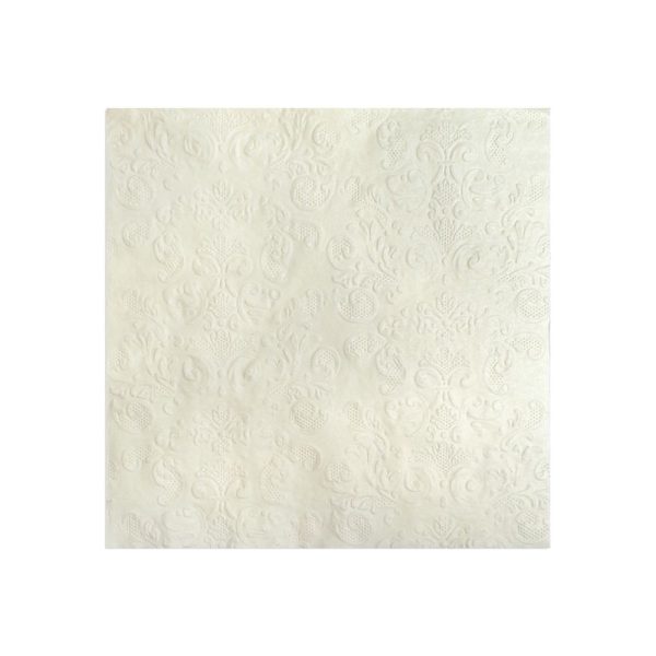 Embossed 20pck 3 Ply 33cm Napkin White