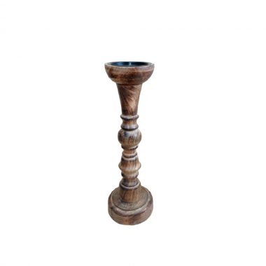 Kiele Wood Candleholder 14x38cm Nat