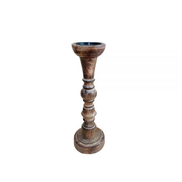 Kiele Wood Candleholder 14x38cm Nat