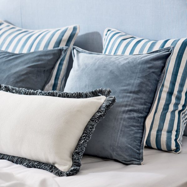 Mira Velvet Grey Blue Cushion