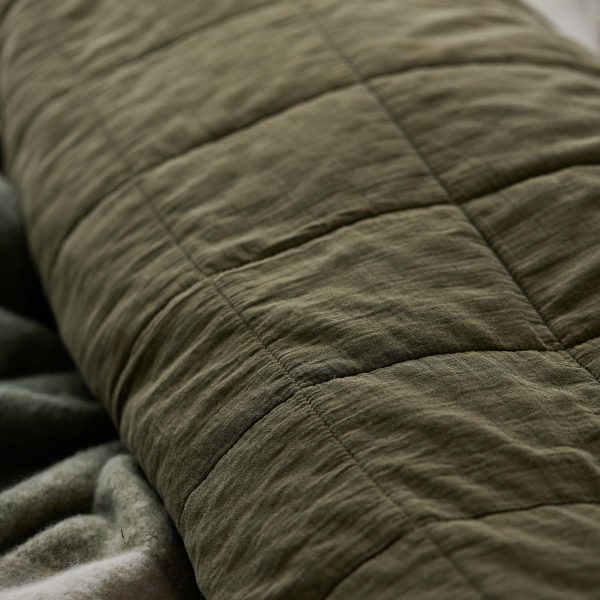 Bailey Olive Stonewash Coverlet Set