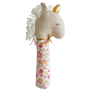 Yvette Unicorn Squeaker Rose Garden