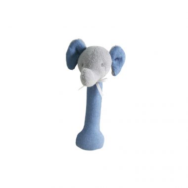 Elephant Stick Rattle Linen Chambray