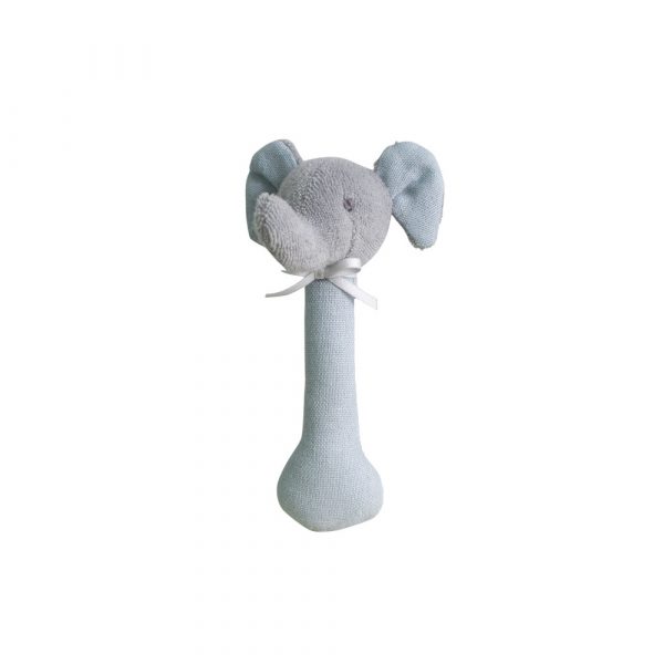 Elephant Stick Rattle Linen Grey