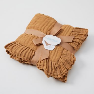 Frill Hem Muslin Baby Blanket