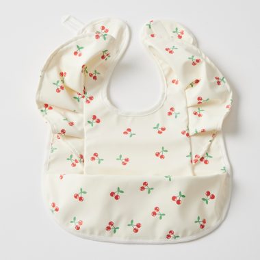 Cherry Frilled Bib