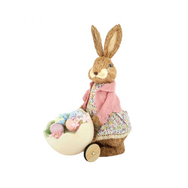 Poppy Bunny w Cart Straw