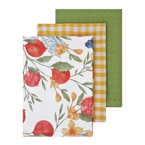 Pomegranate 3 Pack Tea Towel