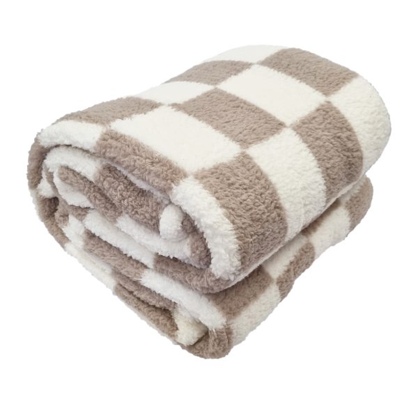 Printed Sherpa Throw Checkered 180x200cm