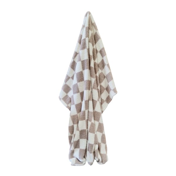 Printed Sherpa Throw Checkered 180x200cm