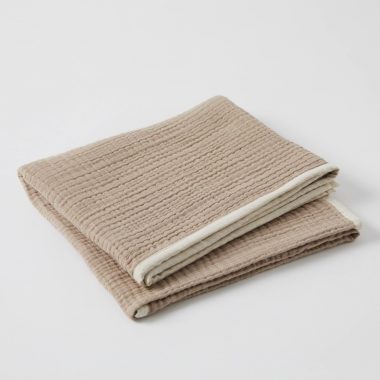 Luna Layered Muslin Blanket Almond