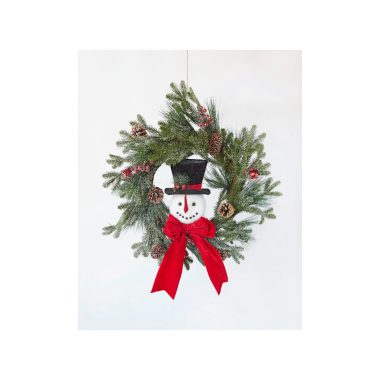 SNOWMAN WREATH 60CM