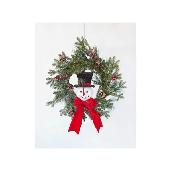 SNOWMAN WREATH 60CM