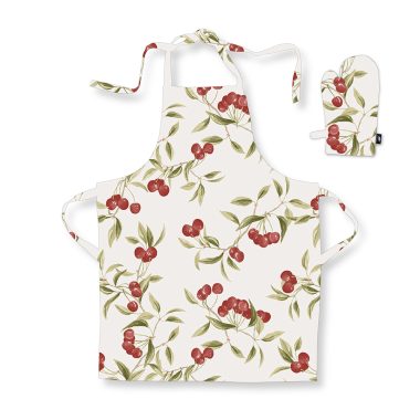 Cherry Apron/Glove Set