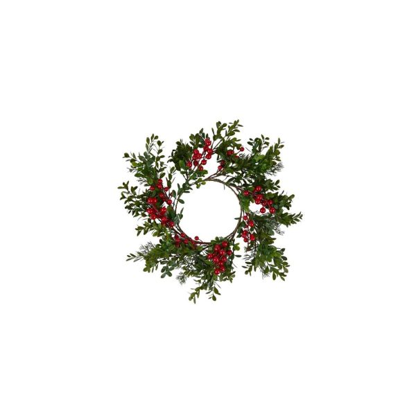 Berry Wreath Foam/Plas 35cm Red/Green