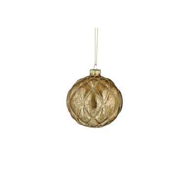 Tawny Bauble Glass 10cm Brown