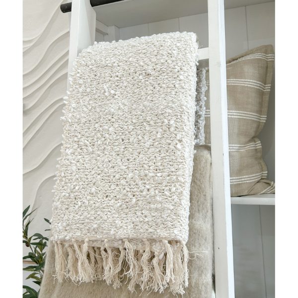 Burbuja Cot Blend Throw 125x150cm Ivory