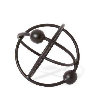 Atom Sculpture Black 21x21x17cm