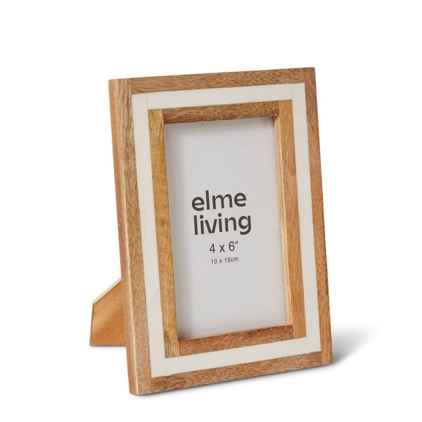 Pedro 4x6" Photo Frame White/Natural