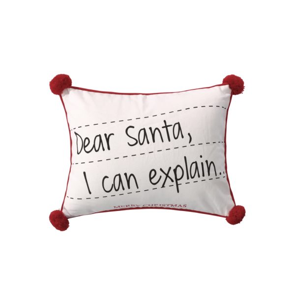 Santa Claus Lane Postcard Pom Pillow