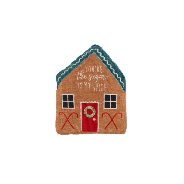 Gnome..Holidays Gingerbread House Pillow