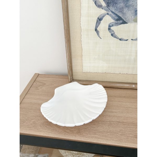 Pearl Shell Resin Bowl White