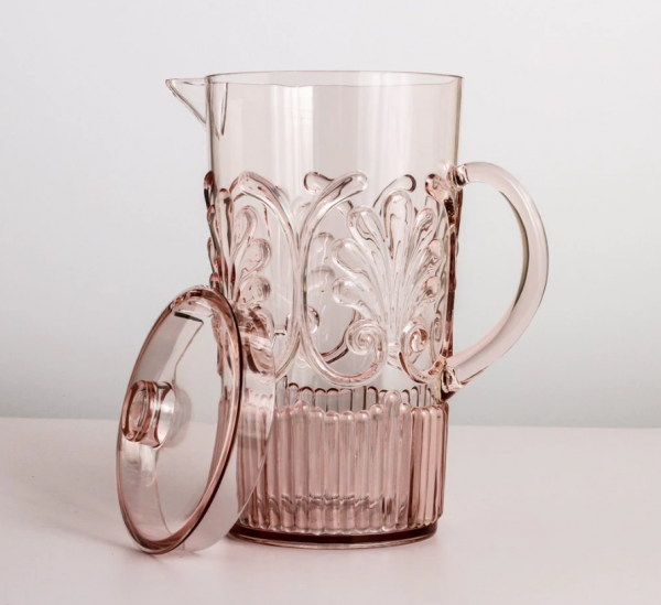 Acrylic Scollop Des Pitcher Blush