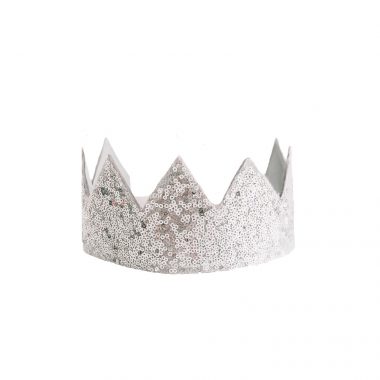 Sequin Crown Silver