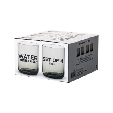 Water Tumbler Set-Charcoal 4pc